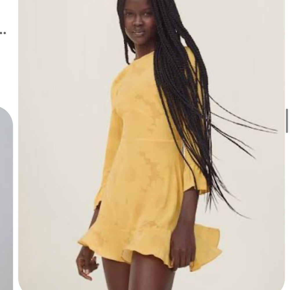 Realisation Par Yellow Mini Dress